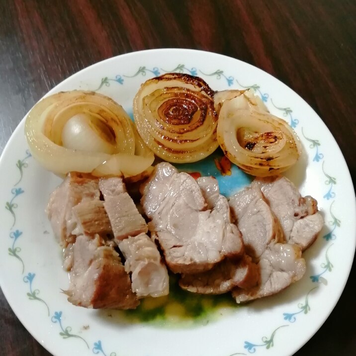 ブロック肉でポークステーキ